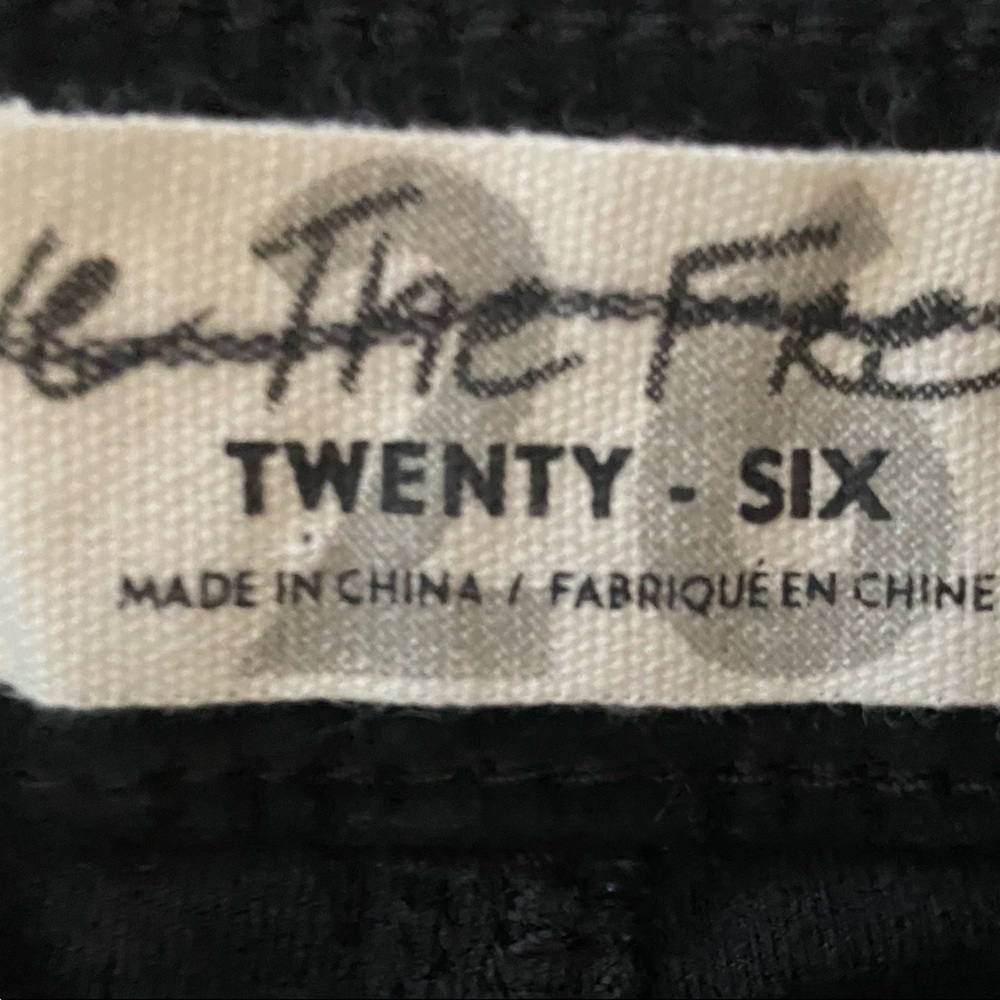 🆕 We The Free Free People Just Float On Velvet Black High Rise Flared Pants 26 - Picture 5 of 7